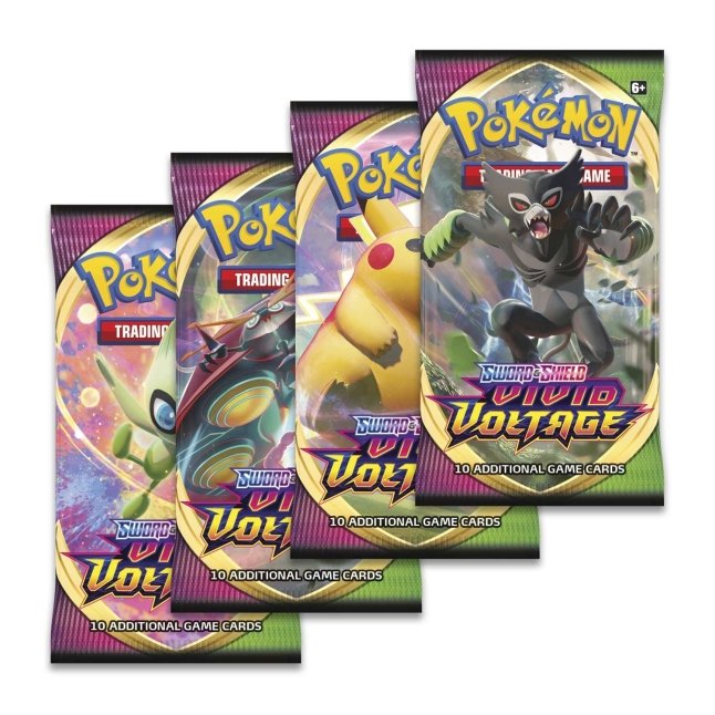 Pokémon TCG: Sword & Shield-Vivid Voltage Booster 4-Pack(Artwork Set)