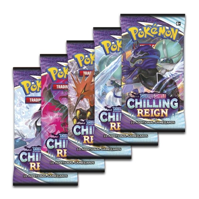 Pokémon TCG: Sword & Shield-Chilling Reign Booster 4-Pack(Artwork Set)