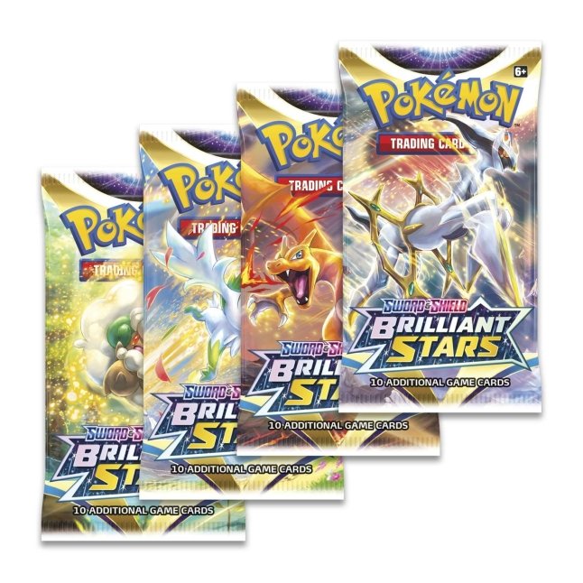 Pokémon TCG: Sword & Shield-Brilliant Stars Booster 4-Pack(Artwork Set)